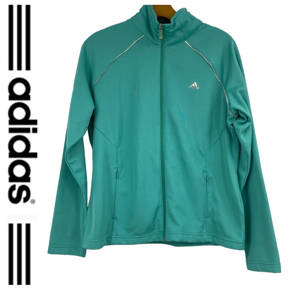 💕SALE💕NWT Adidas Green Clima365 Track Running Jacket - Picture 1 of 7